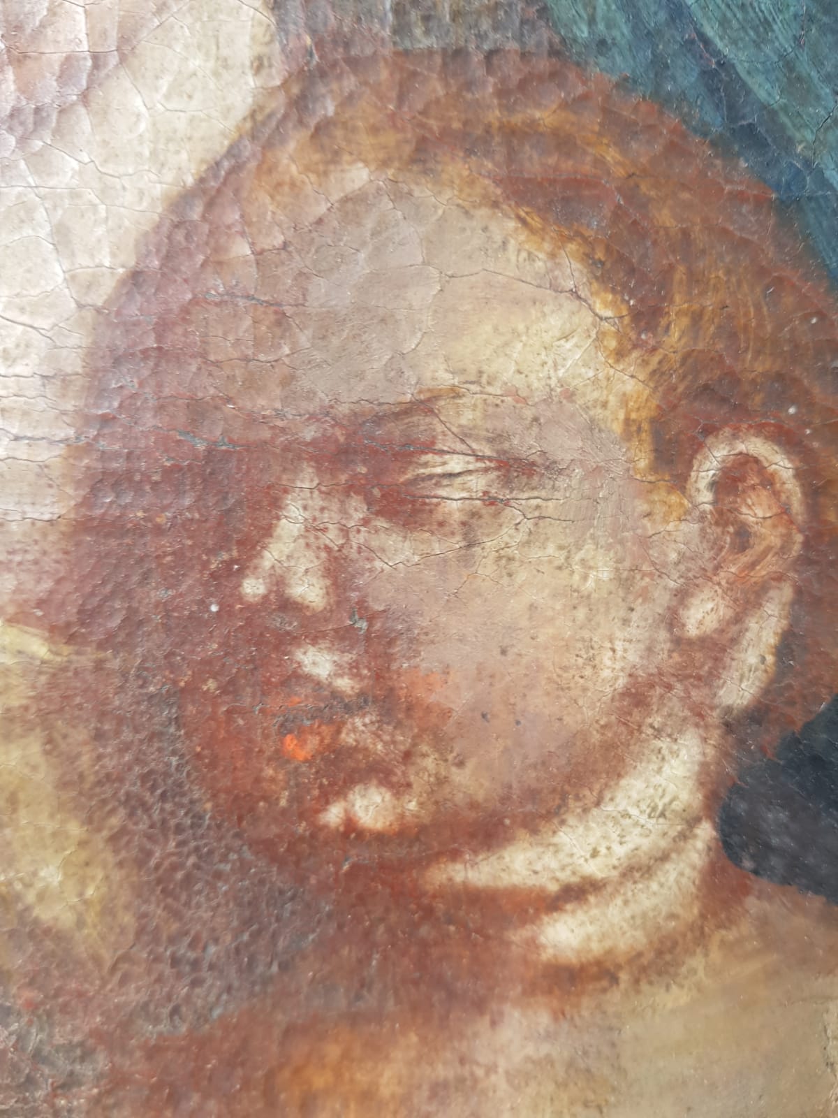 18th Century Bohemian School – "Madonna & Child" Devotional Oil on Canvas