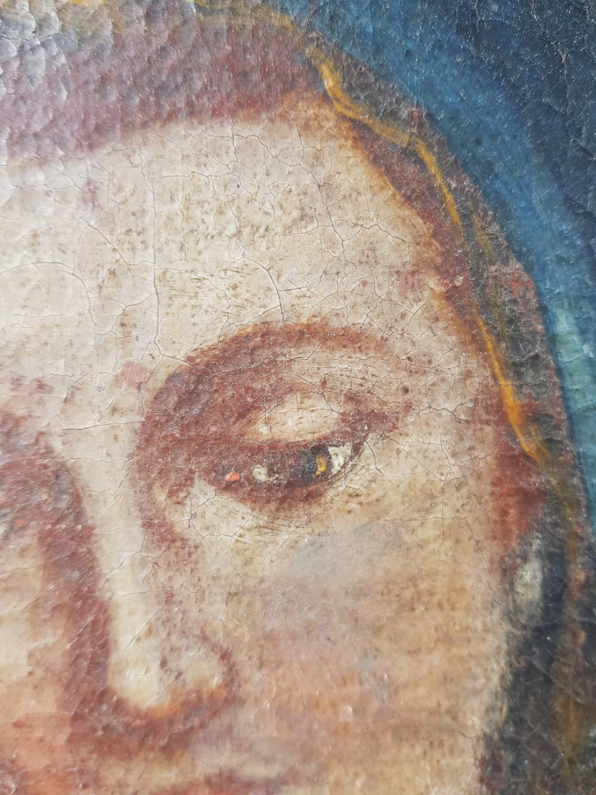18th Century Bohemian School – "Madonna & Child" Devotional Oil on Canvas