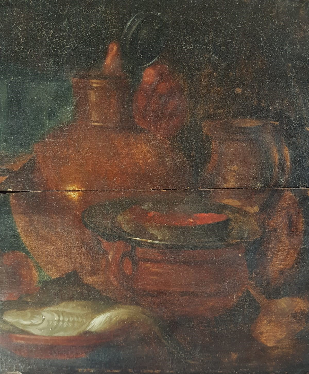 Dutch school (XVIII), manner of Willem van Mieris - Genre Scene with Fishmonger
