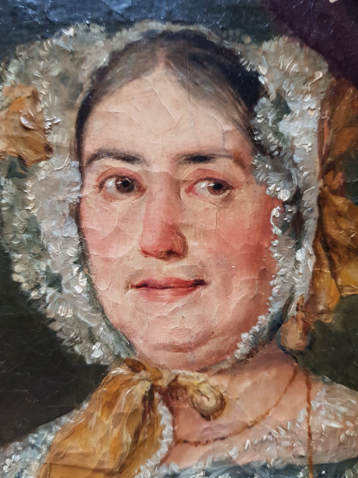 Portrait of Juana de Díaz y de Collar" – 19th Century, Spanish School, Oil on Canvas