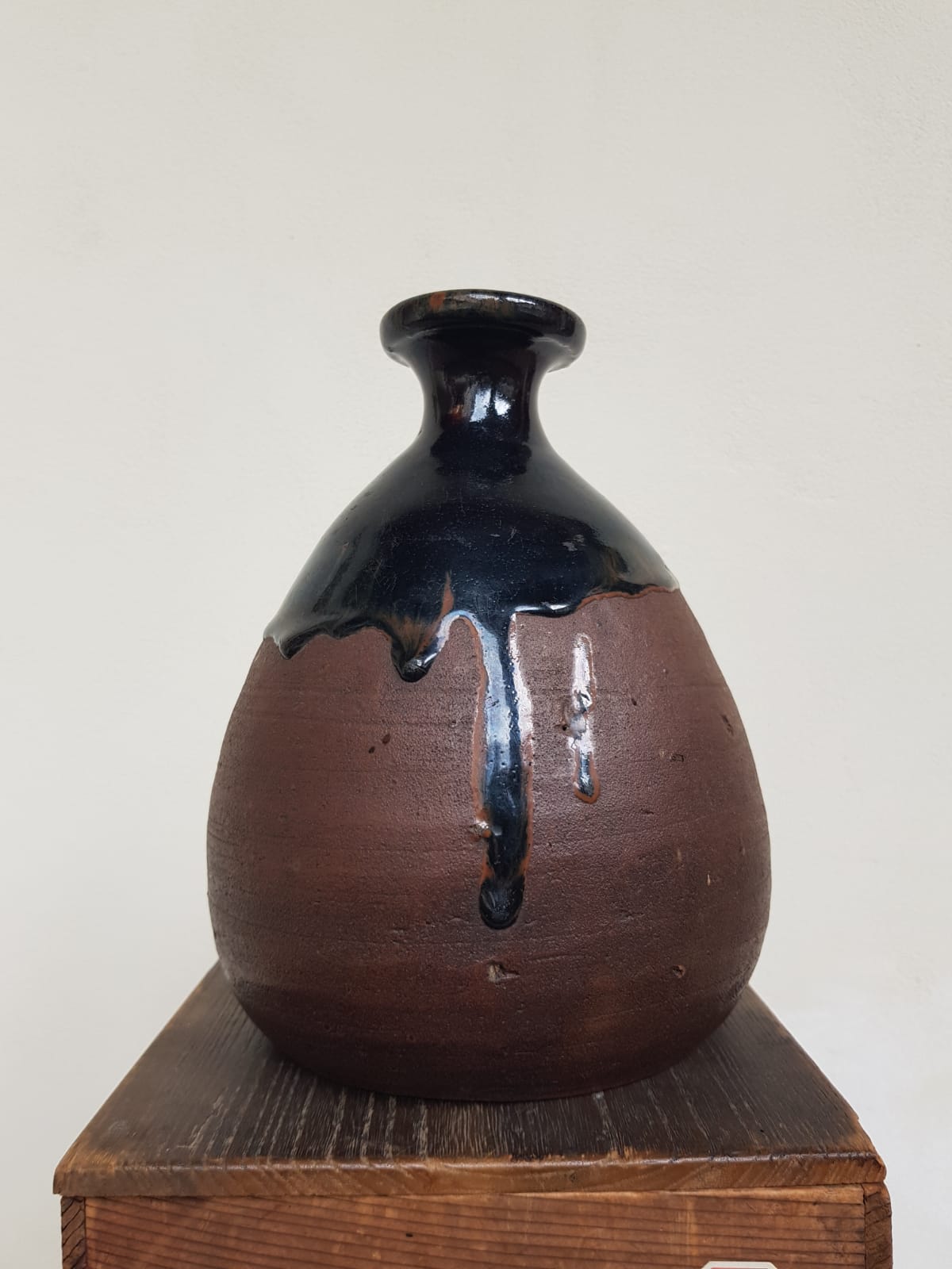 Antique Japanese Ko-Seto Ware "Tokkuri" Sake Bottle