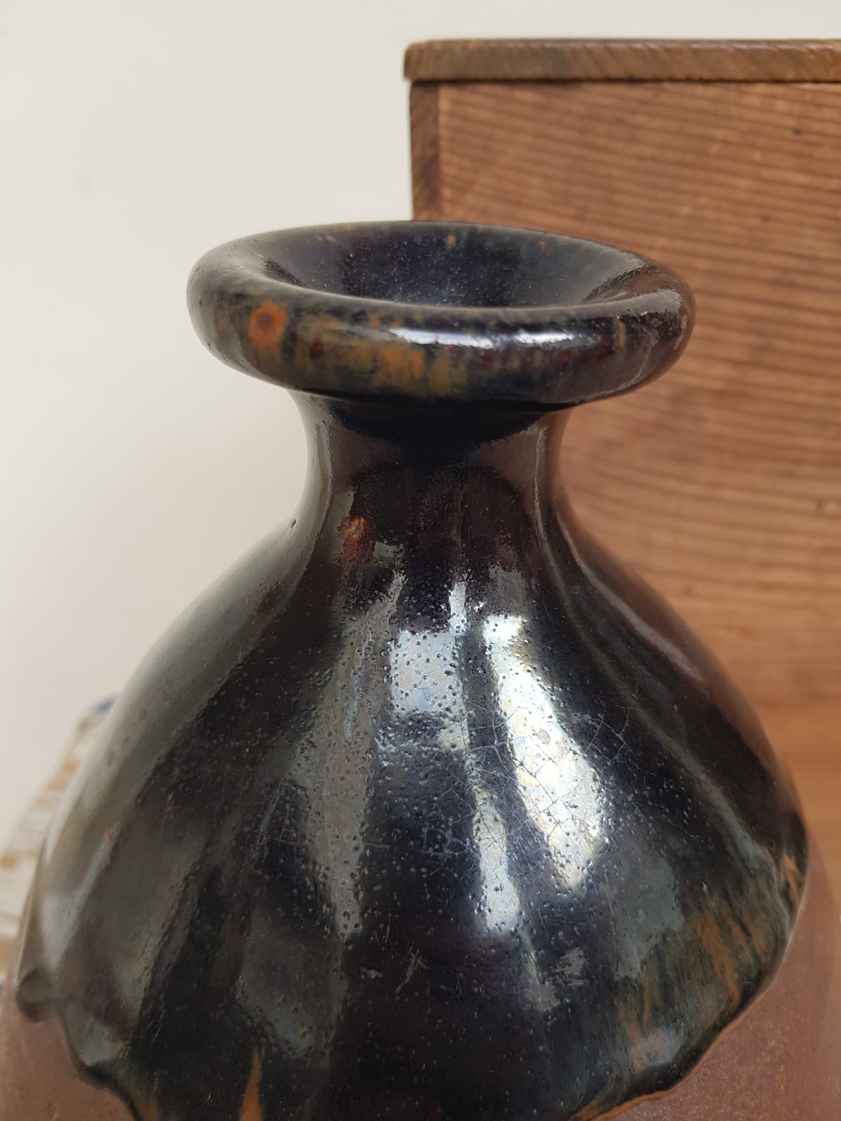 Antique Japanese Ko-Seto Ware "Tokkuri" Sake Bottle