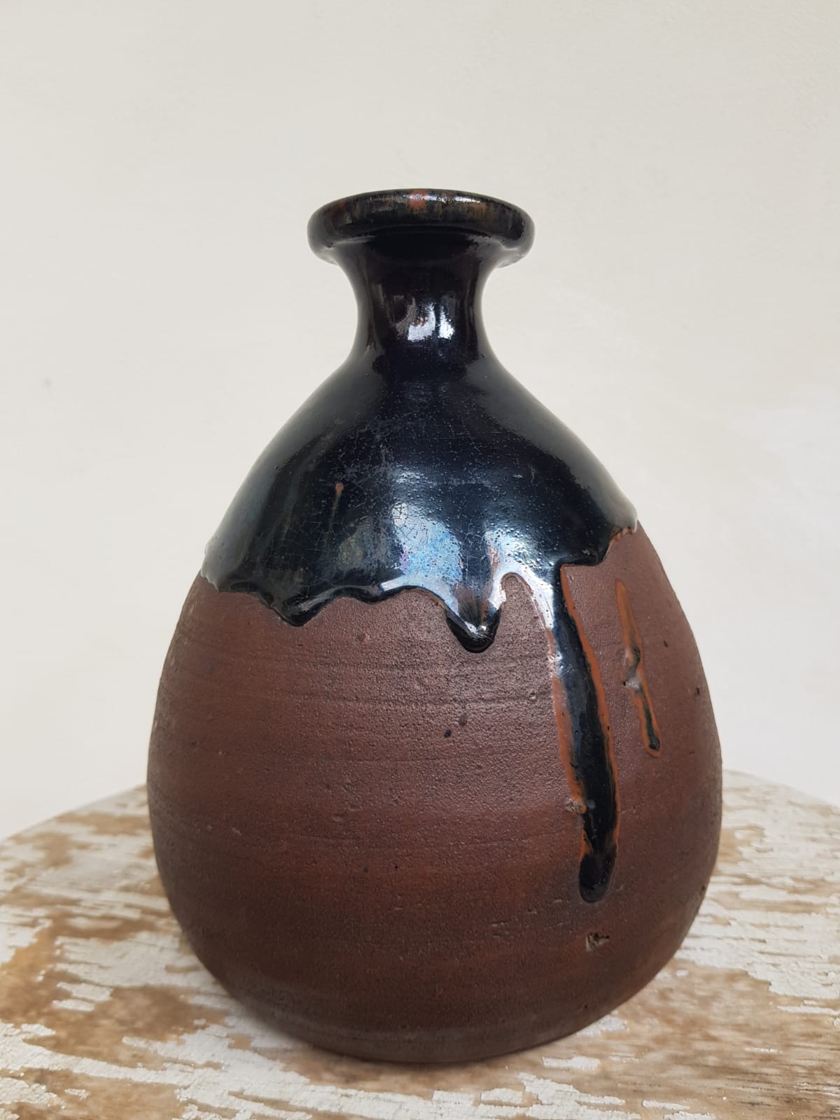 Antique Japanese Ko-Seto Ware "Tokkuri" Sake Bottle