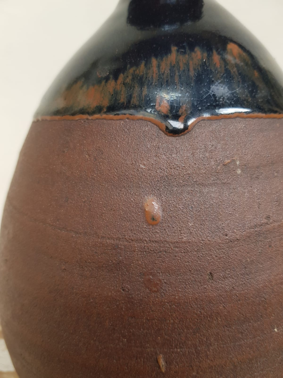 Antique Japanese Ko-Seto Ware "Tokkuri" Sake Bottle