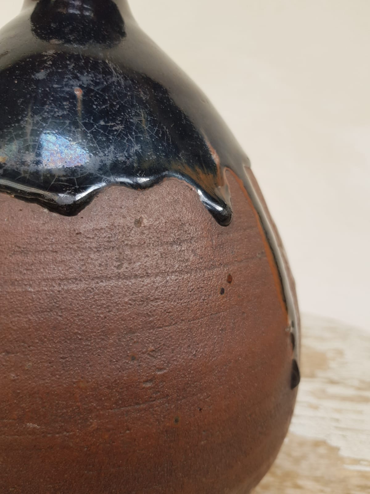Antique Japanese Ko-Seto Ware "Tokkuri" Sake Bottle