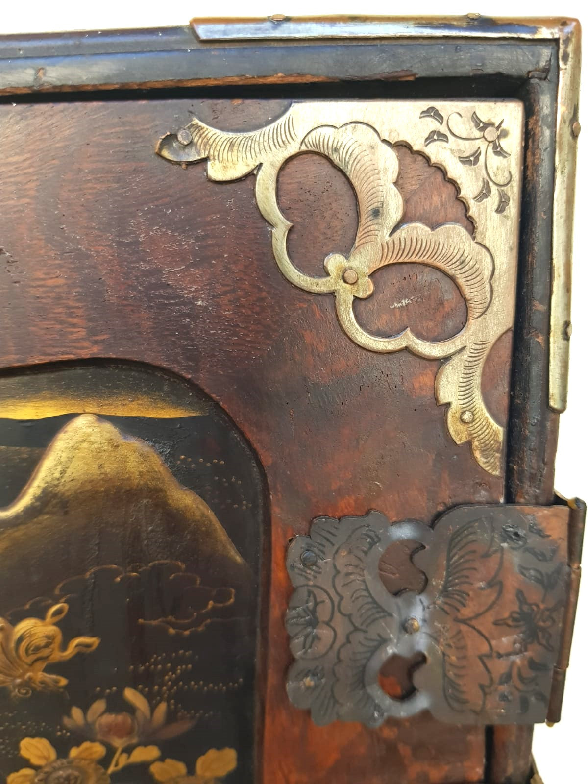 Antique Japanese Yosegi-Zaiku Kodansu Cabinet, Meiji Period, 19th Century