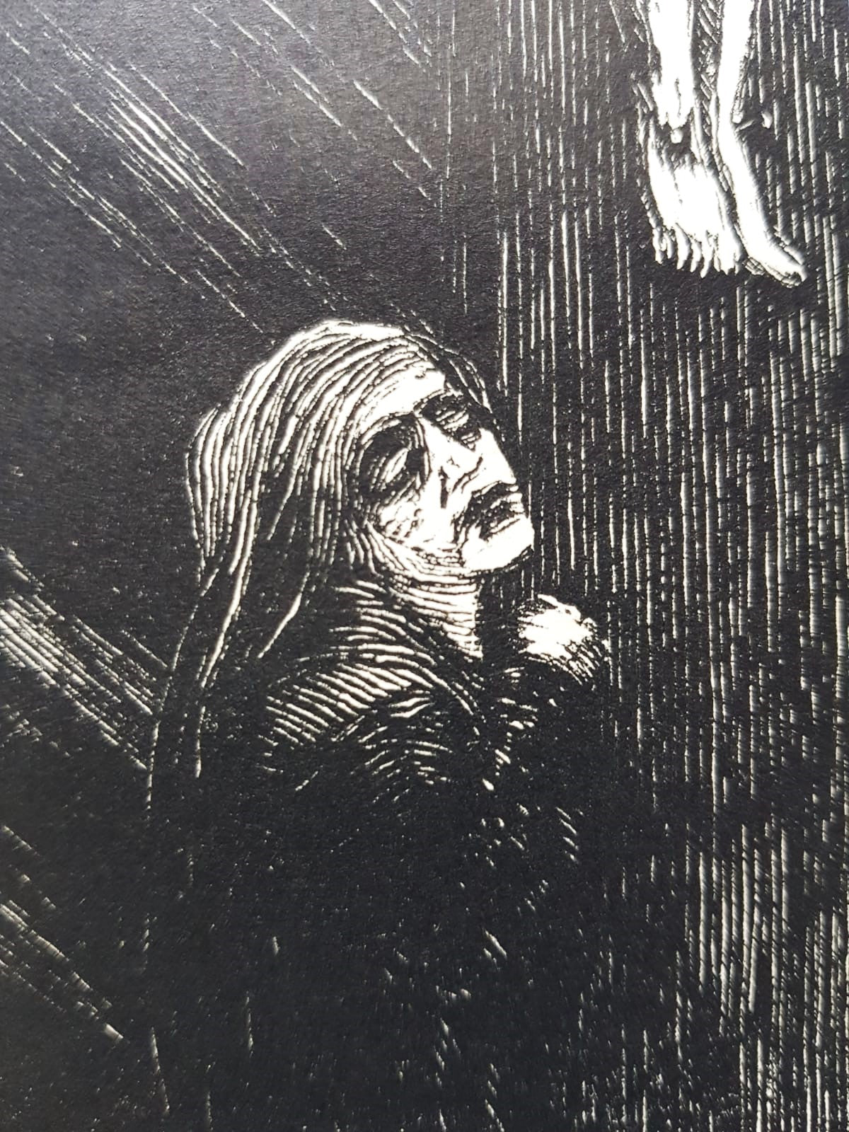 František Kobliha – "Passion Ballad" (Balada pašijová) – Original Signed Woodcut, Czechoslovakia 1947