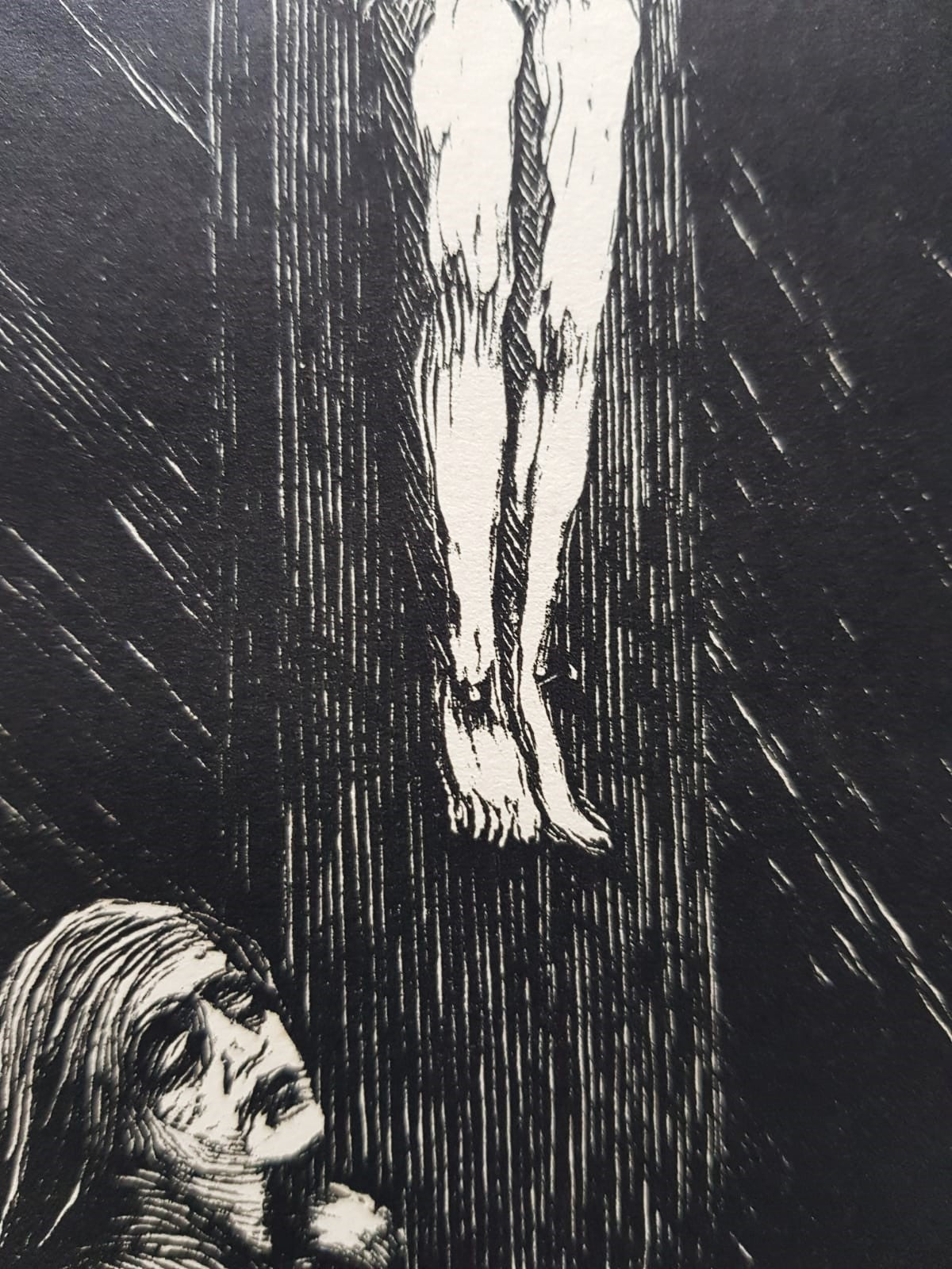 František Kobliha – "Passion Ballad" (Balada pašijová) – Original Signed Woodcut, Czechoslovakia 1947