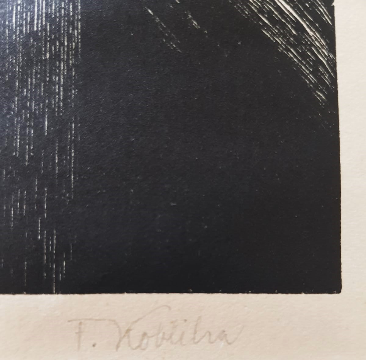 František Kobliha – "Passion Ballad" (Balada pašijová) – Original Signed Woodcut, Czechoslovakia 1947