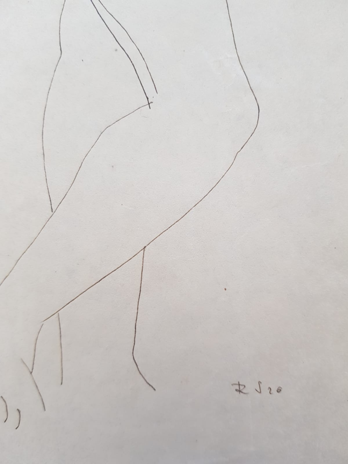 Charlotte Schrotter Radnitz (Lotte Frumi, 1899 - 1986)), An Avant-Garde Linear Female Nude Study, Czechoslovakia, 1926
