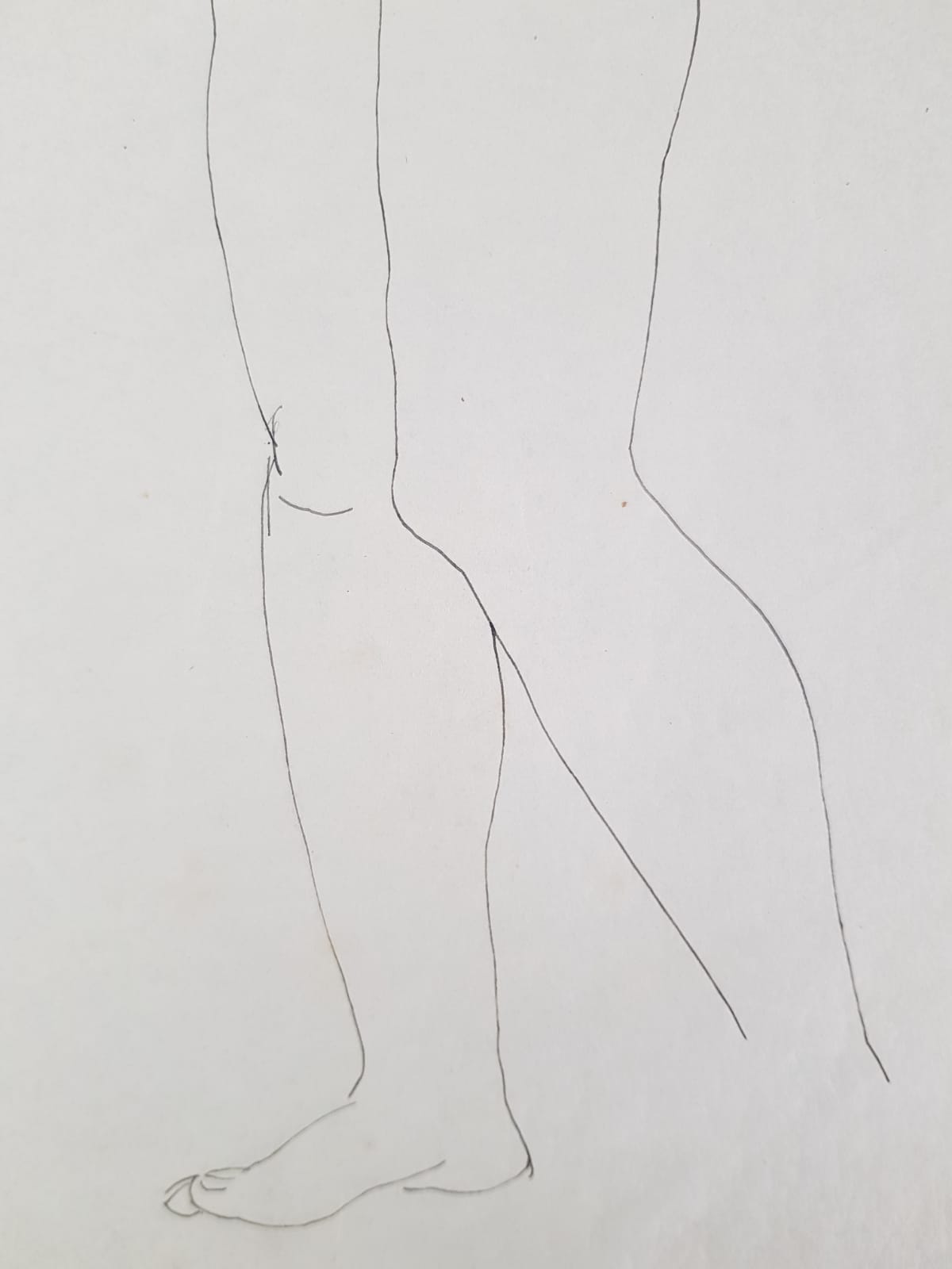 Charlotte Schrotter - Radnitz (Lotte Frumi 1899 - 1986), An Avant-Garde Linear Female Nude Study, Czechoslovakia, 1926