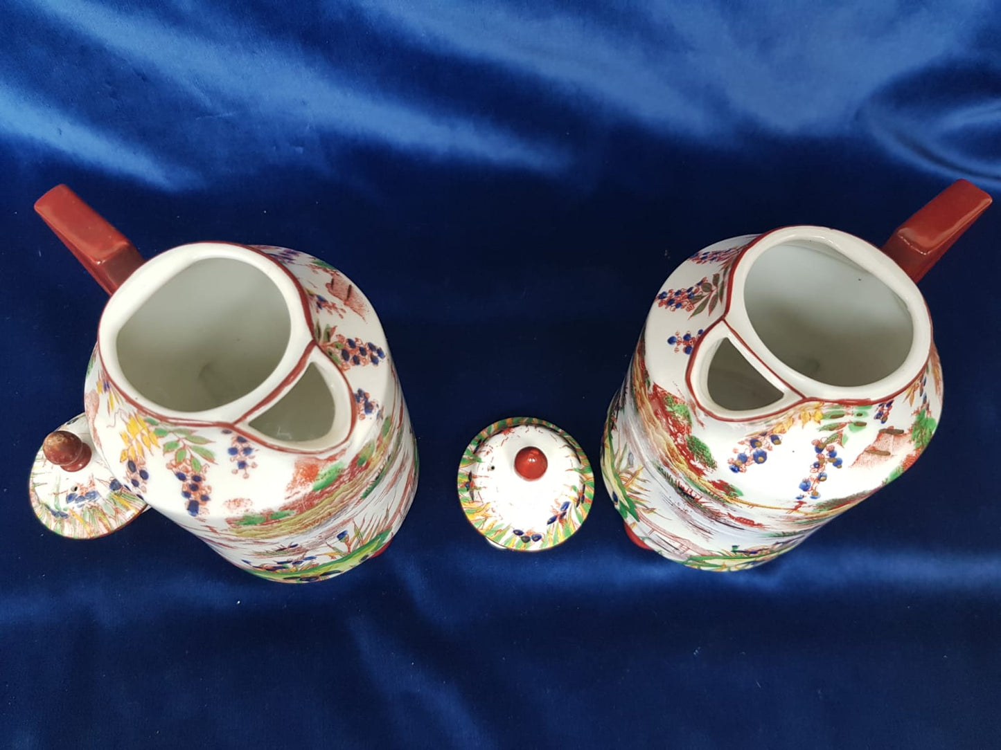 Antique Tea/Coffea Pots  Porcelain Set by Victoria, Czecho-Slovakia, 1930s