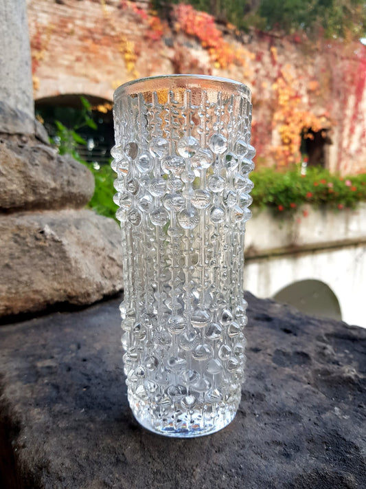 "Candle Wax" Glass Vase by František Pečený, Czechoslovakia 1972