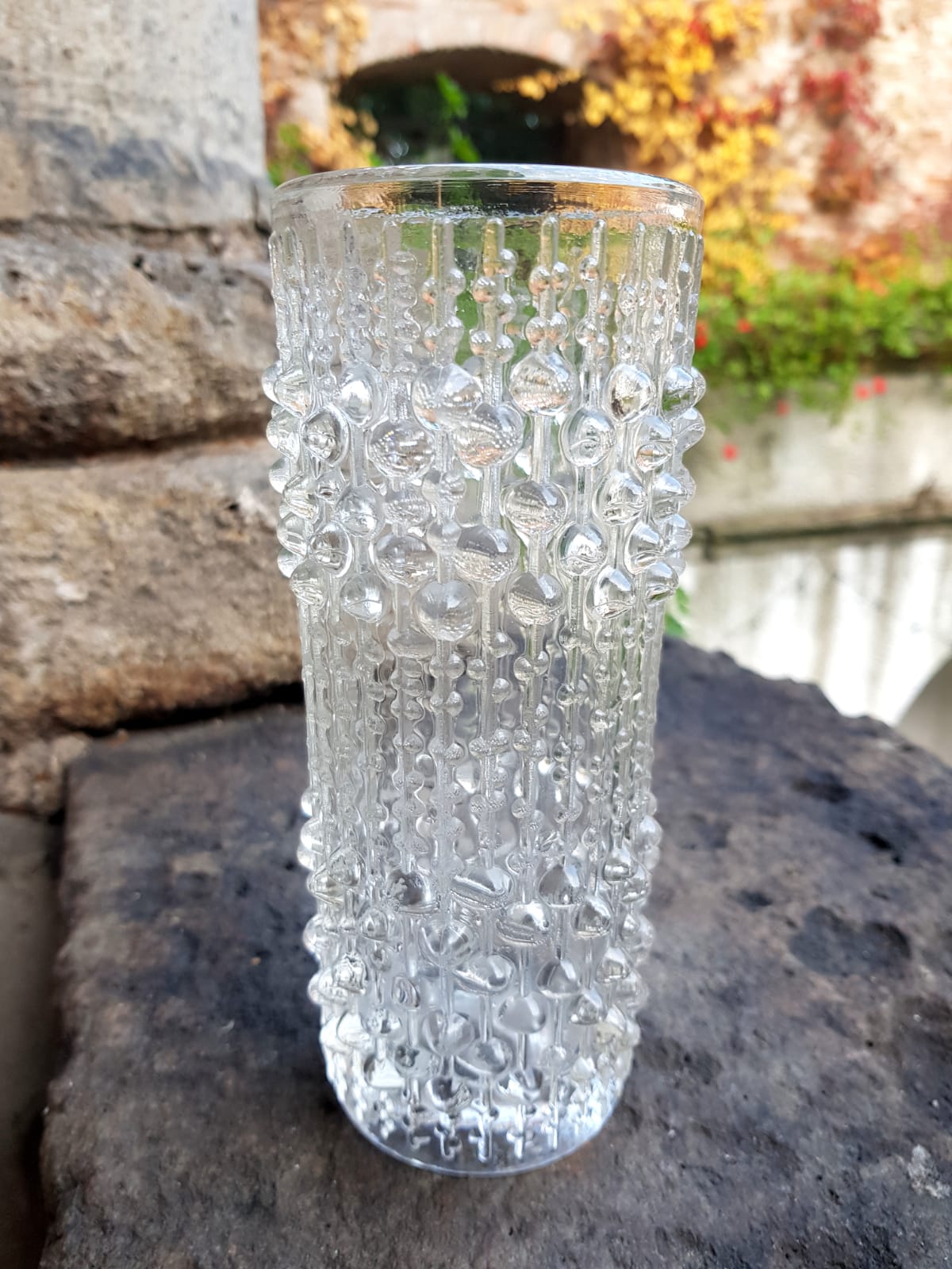 "Candle Wax" Glass Vase by František Pečený, Czechoslovakia 1972