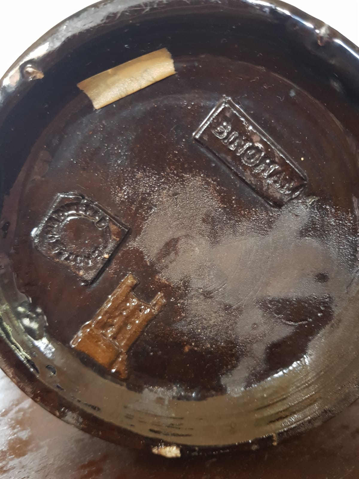 "Grape Picker" Ceramic Jug, Edward Bingham For Hedingham Castle Pottery, England, late 19th Century