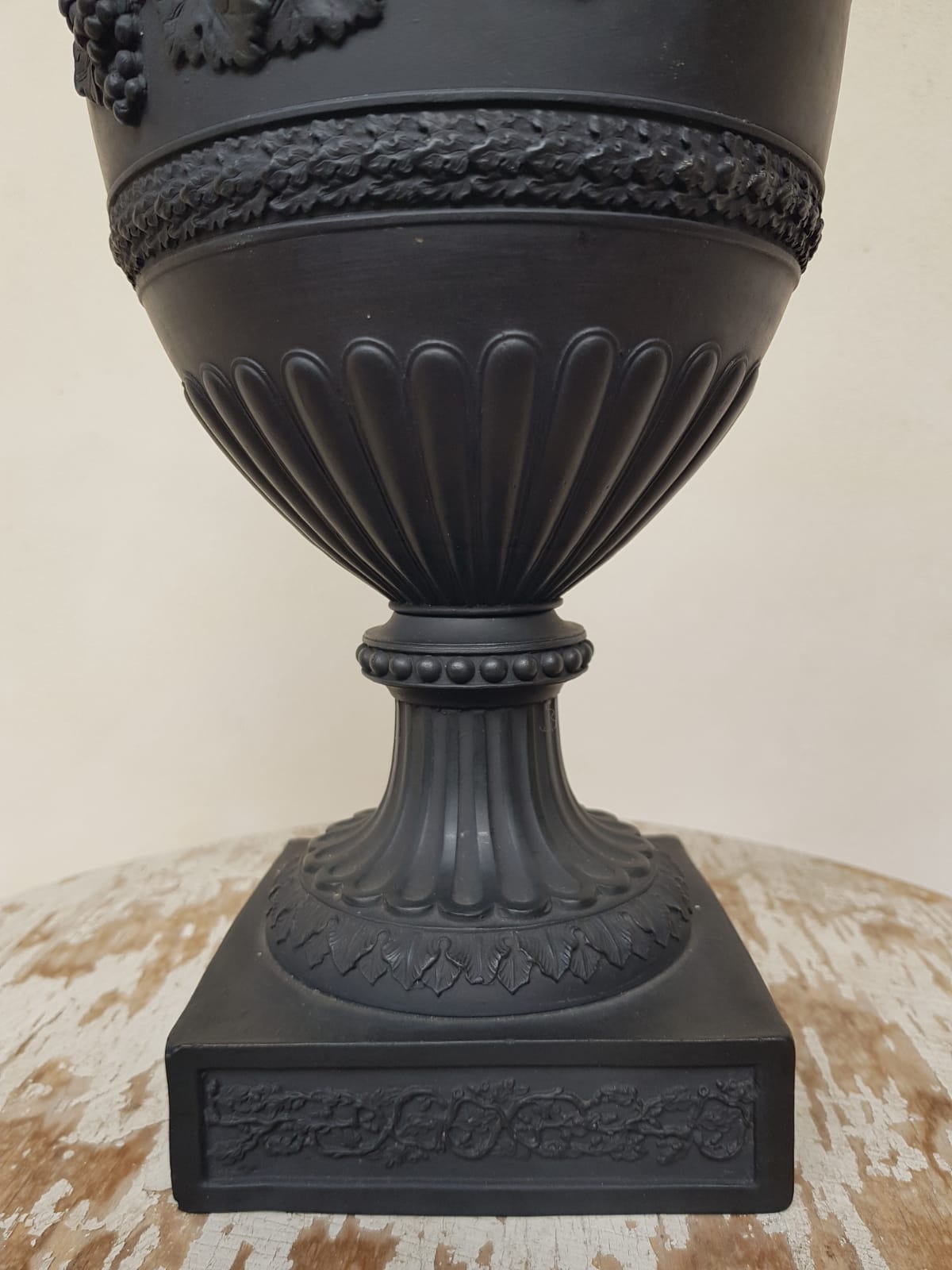 Wine Ewer With Satyr, Black Basalt, Wedgwood, England, 19th Century