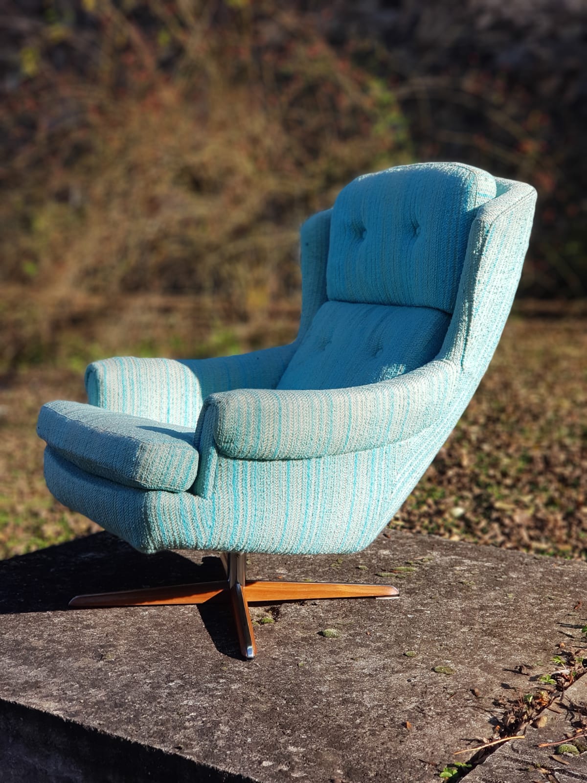 Bröderna Andersson Swivel Armchair, Sweden 1960s