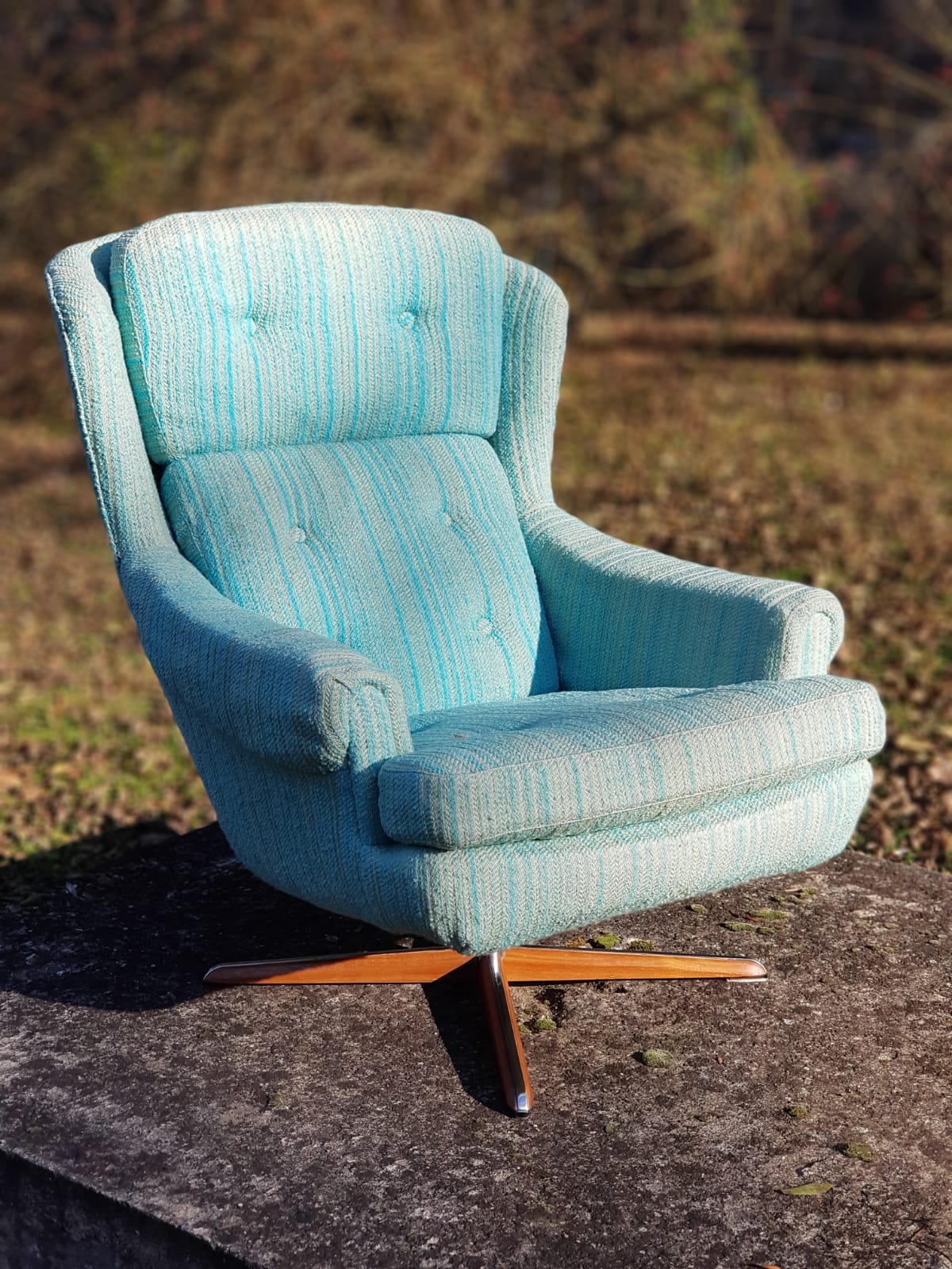 Bröderna Andersson Swivel Armchair, Sweden 1960s