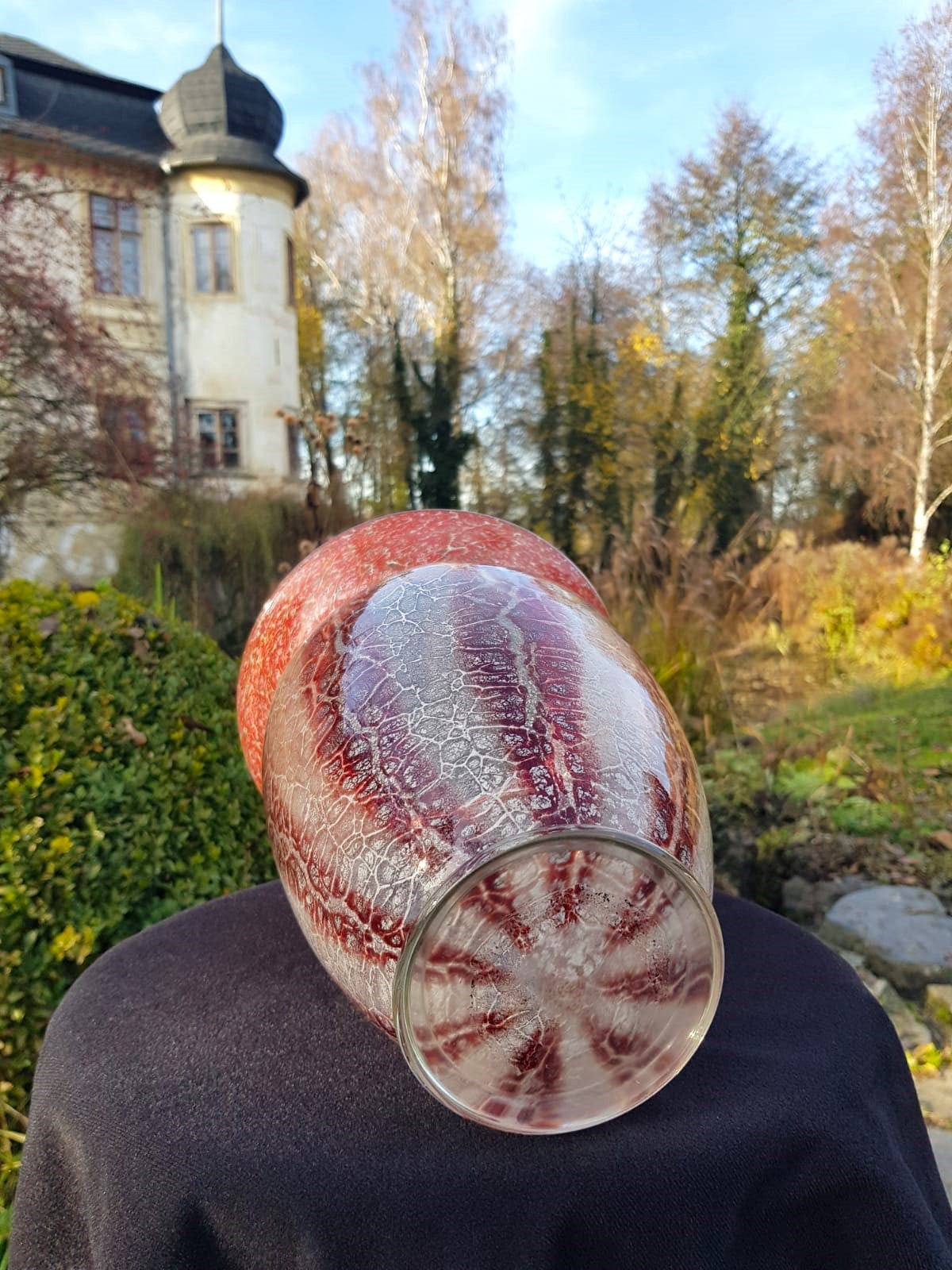 Art Deco WMF Ikora Glass Vase, Designed by Karl Wiedmann, Germany 1930s