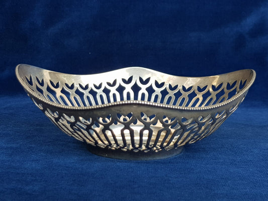 Antique Silver Bonbon Bowl, Europe, late 19th Century
