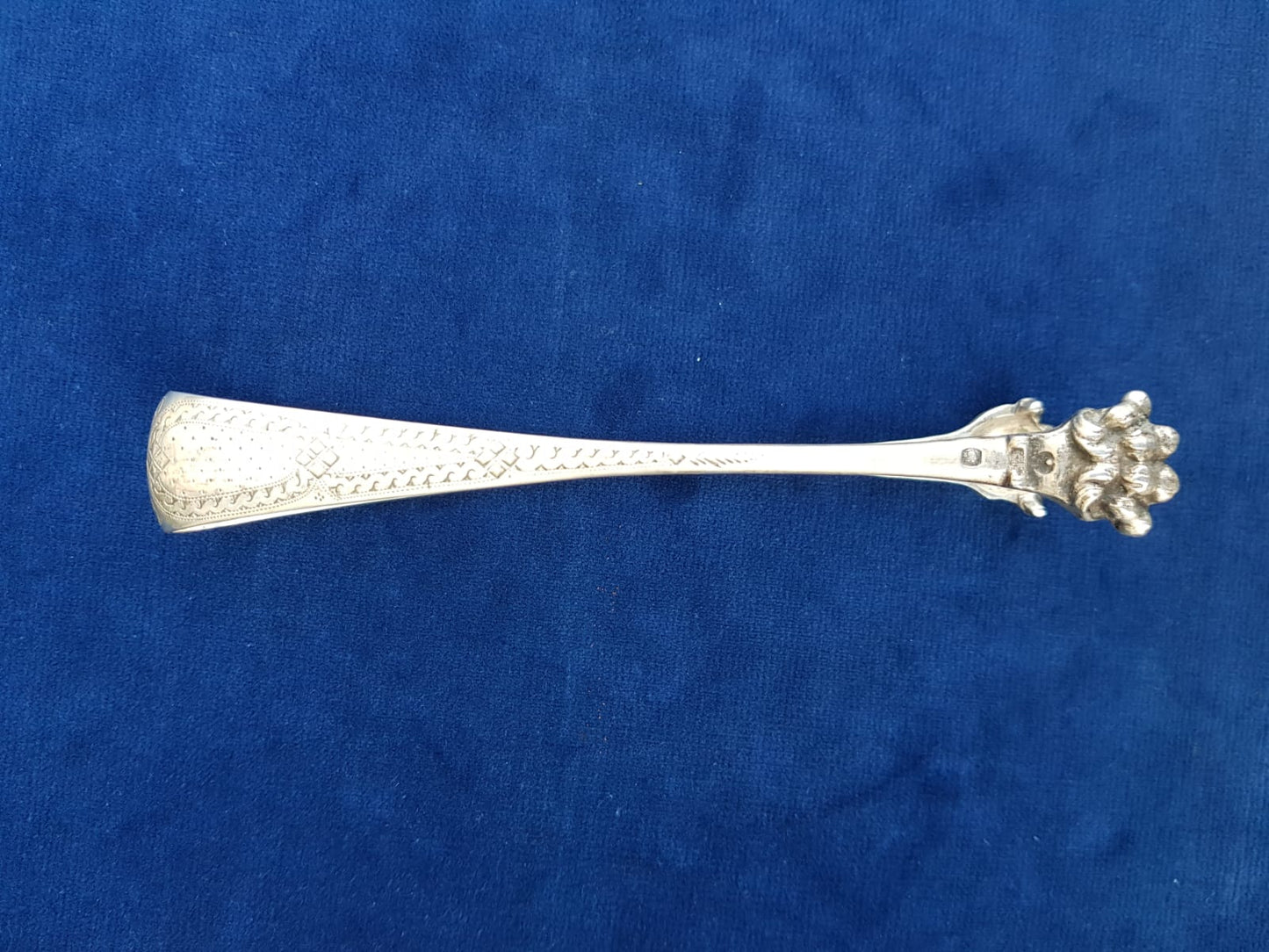Antique 925 Sterling Silver Sugar Tongs, France, 19th Century