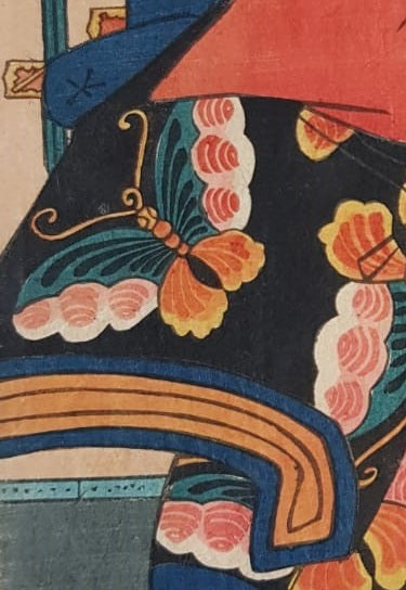 Utagawa Kuniyoshi, Woodblock Print, Actor Bando Mitsugoro in Role Soga No Goro Tokimune, circa 1850, Edo Period