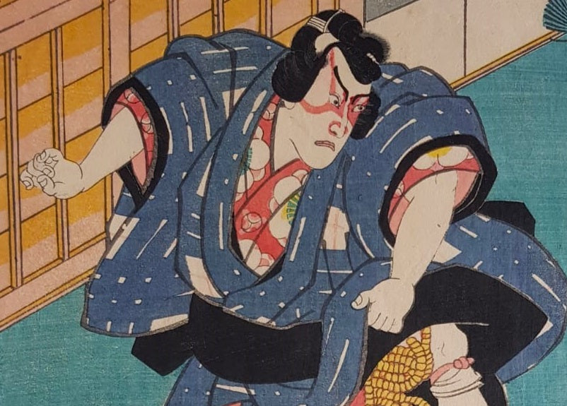 Utagawa Kunisada, Antique Woodblock Print, Ukiyo-e, "Thieves in Designs of the Times", 1859, Edo Period,