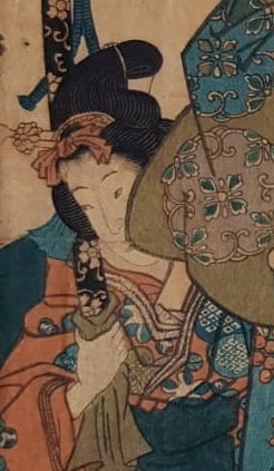 Utagawa Kunisada, Antique Woodblock Print, Ukiyo-e, circa 1850, Edo Period