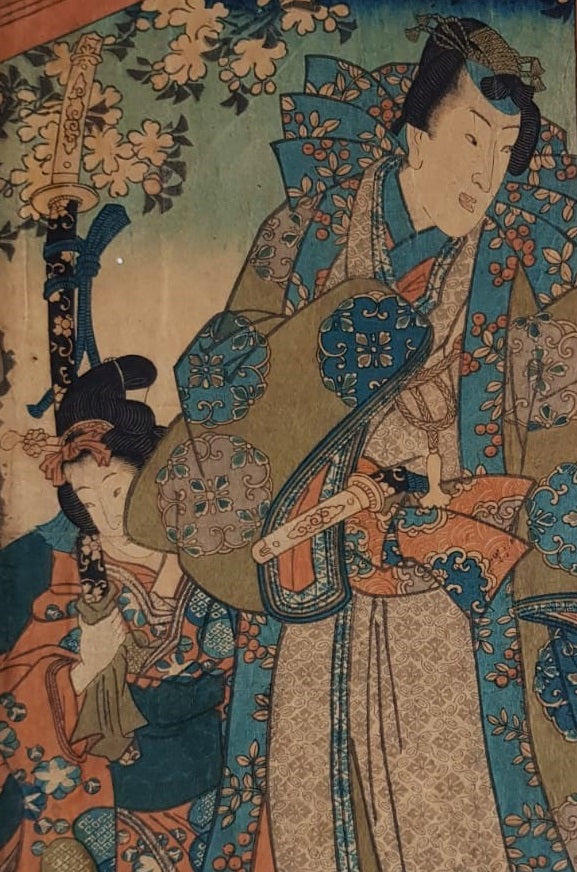 Utagawa Kunisada, Antique Woodblock Print, Ukiyo-e, circa 1850, Edo Period