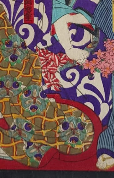 Toyohara Kunichika, Woodblock Print, Ukiyo-e, Kabuki Actors, 1880s, Meiji Period