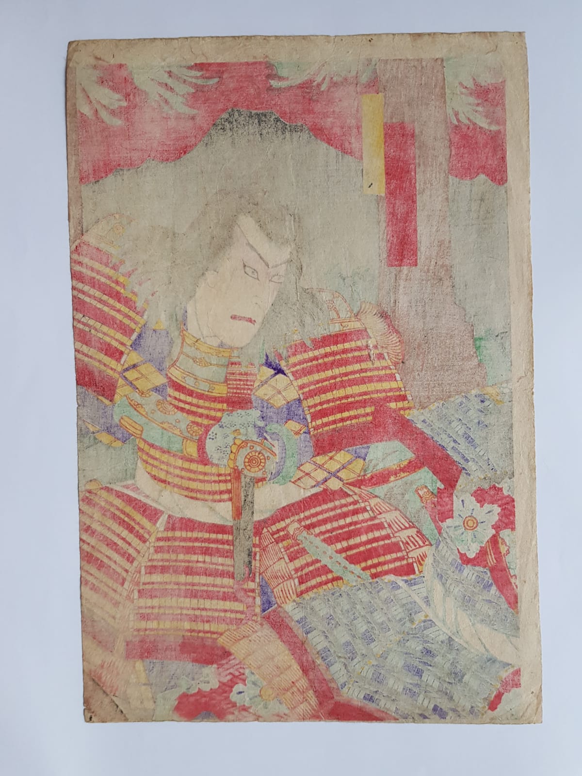 Utagawa Kunisada, Woodblock Print, Ukiyo-e, "Takeda Katsuyori", 1850, Edo Period