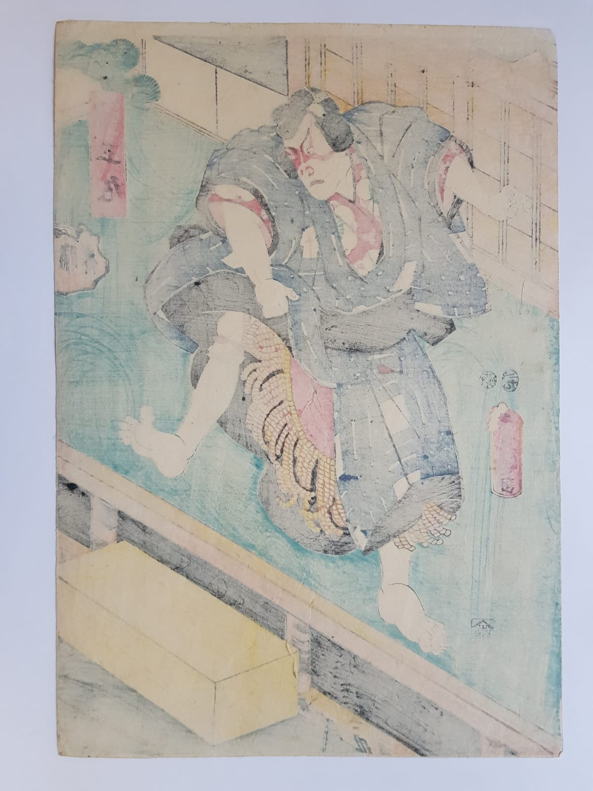 Utagawa Kunisada, Antique Woodblock Print, Ukiyo-e, "Thieves in Designs of the Times", 1859, Edo Period,