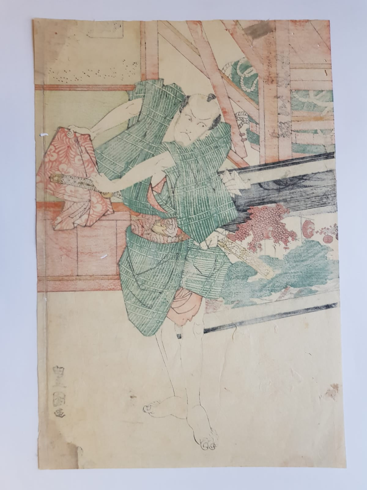 Utagawa Kuniyoshi, Woodblock Print, Ukiyo-e, Portrait of Kabuki Actor Nakamura Shikan II, 1832, Edo Period