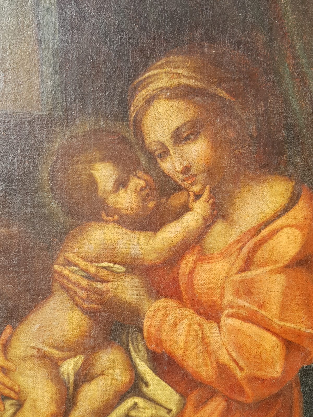 Holy Family, Oil on Canvas, Framed, Italian School, 17th Century