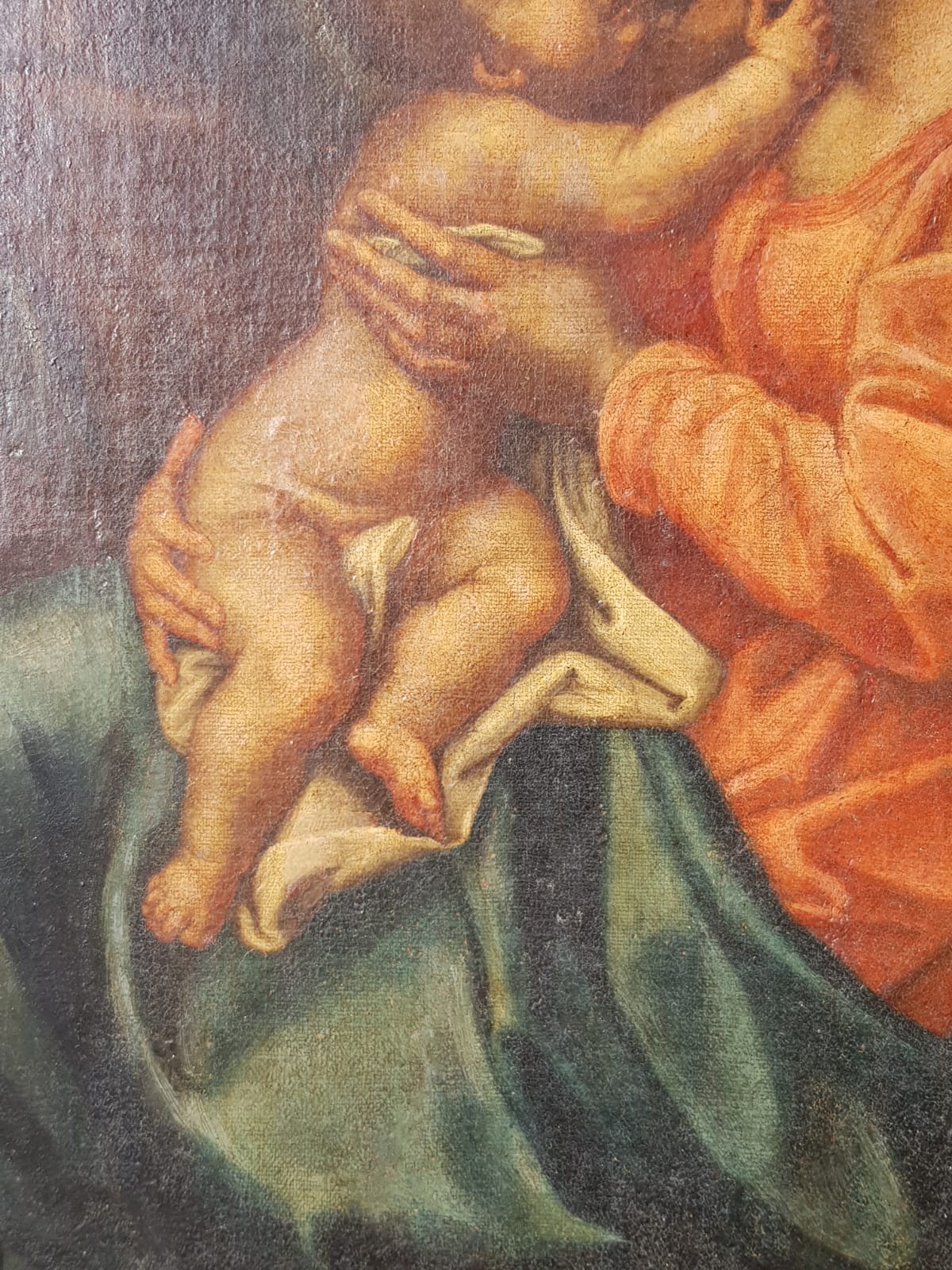 Holy Family, Oil on Canvas, Framed, Italian School, 17th Century