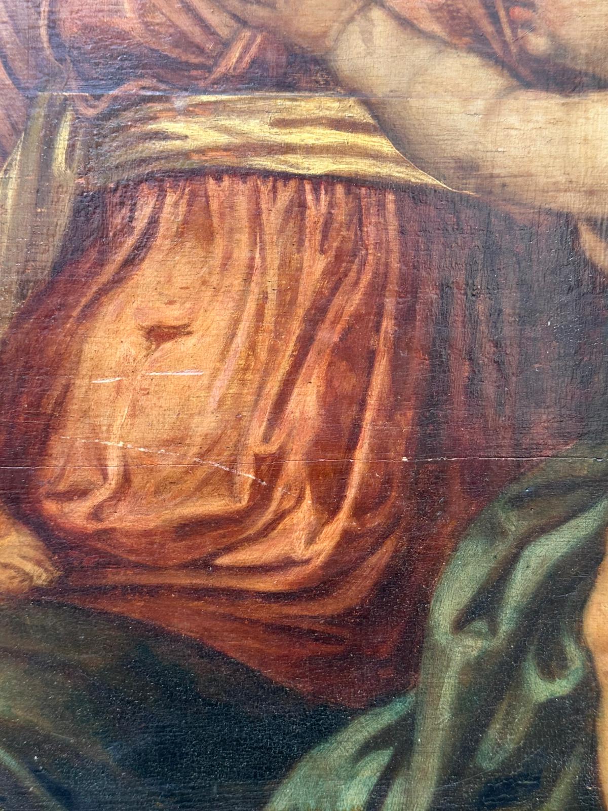 North European School, 16th Century, Oil on Panel, "Madonna and Child with Infant Figures in a Landscape"