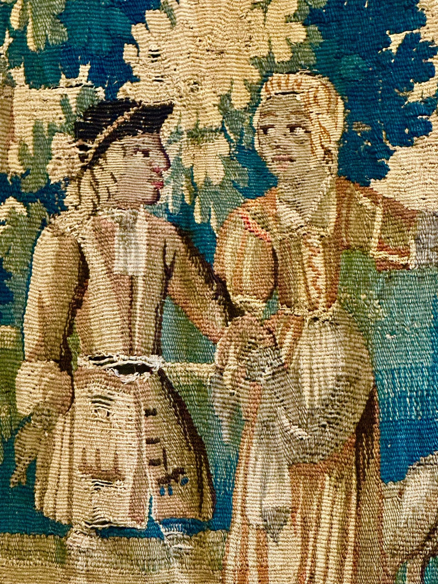 Antique French Verdure Landscape Tapestry, 17th Century