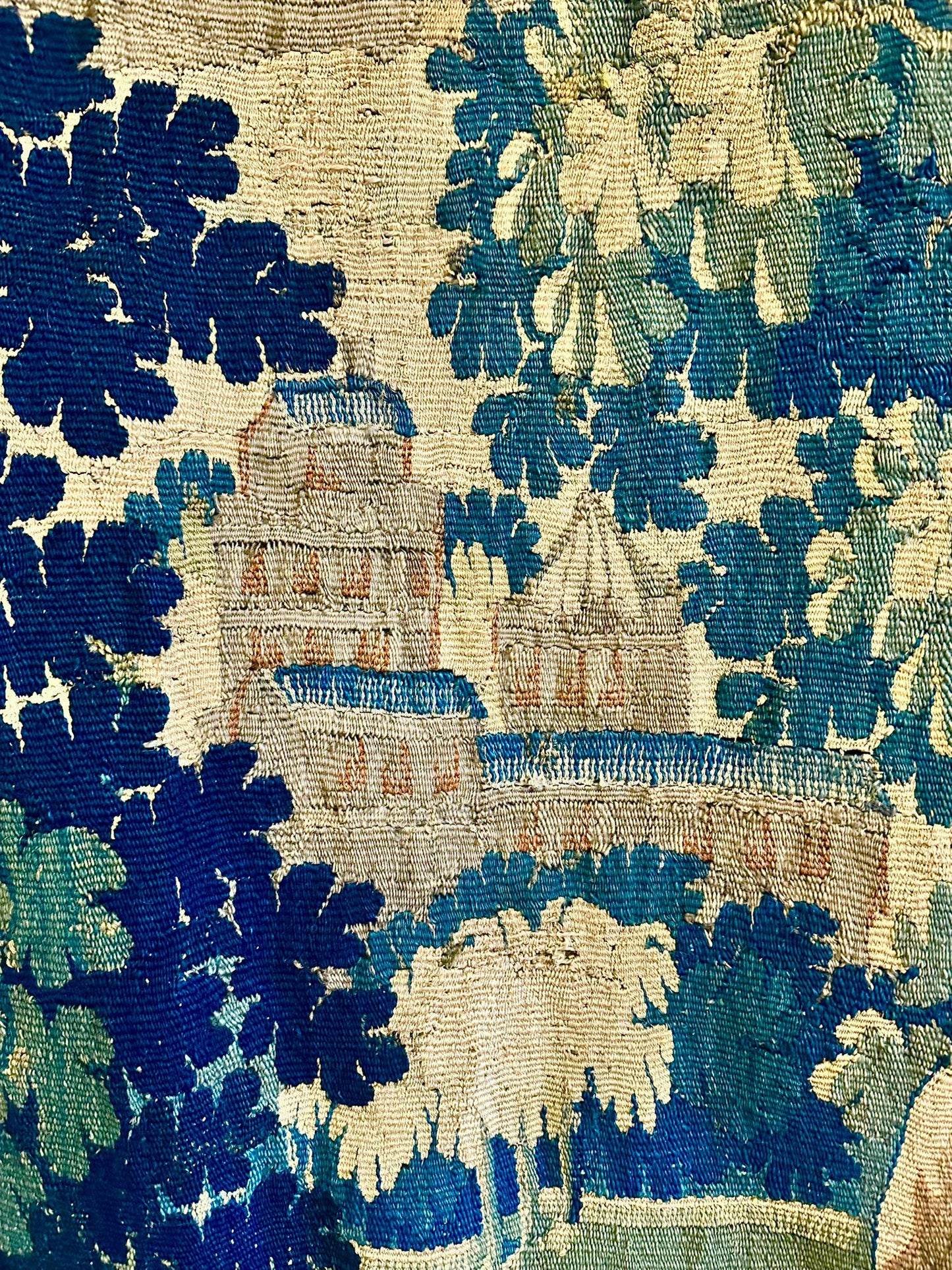 Antique French Verdure Landscape Tapestry, 17th Century
