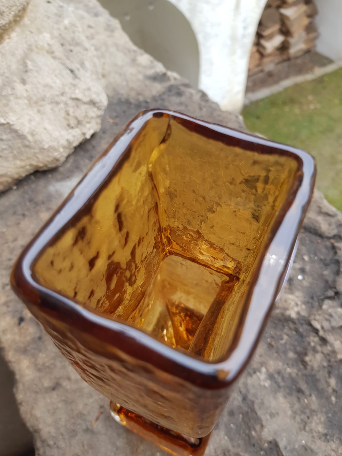 "Drunken Bricklayer" by Geoffrey Baxter, Whitefriars Glass 1960s