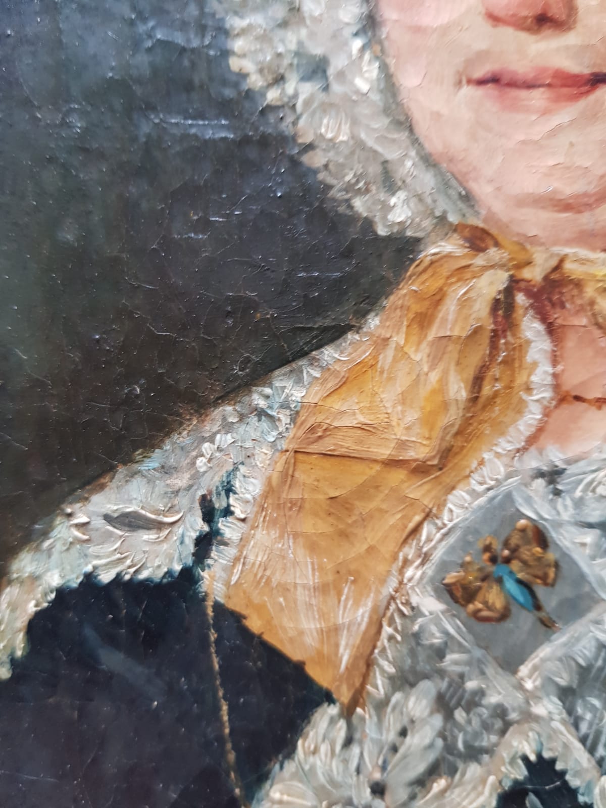 Portrait of Juana de Díaz y de Collar" – 19th Century, Spanish School, Oil on Canvas