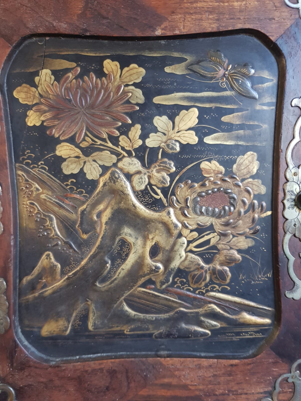 Antique Japanese Yosegi-Zaiku Kodansu Cabinet, Meiji Period, 19th Century