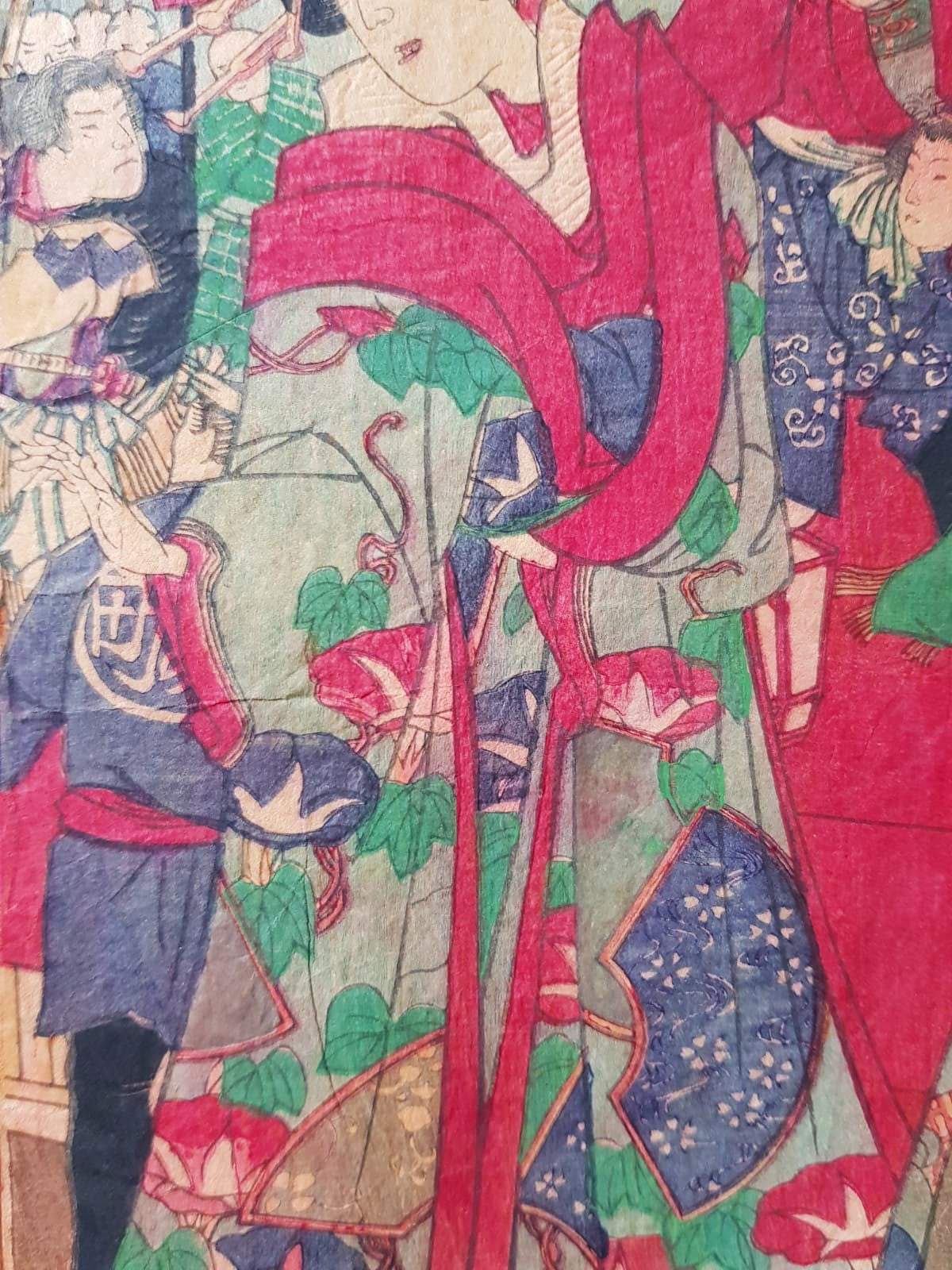 Yōshū Chikanobu (1838–1912) – "The Bustle of the Niwaka Festival at the New Yoshiwara" – Original Ukiyo-e, Woodblock Triptych, 1879