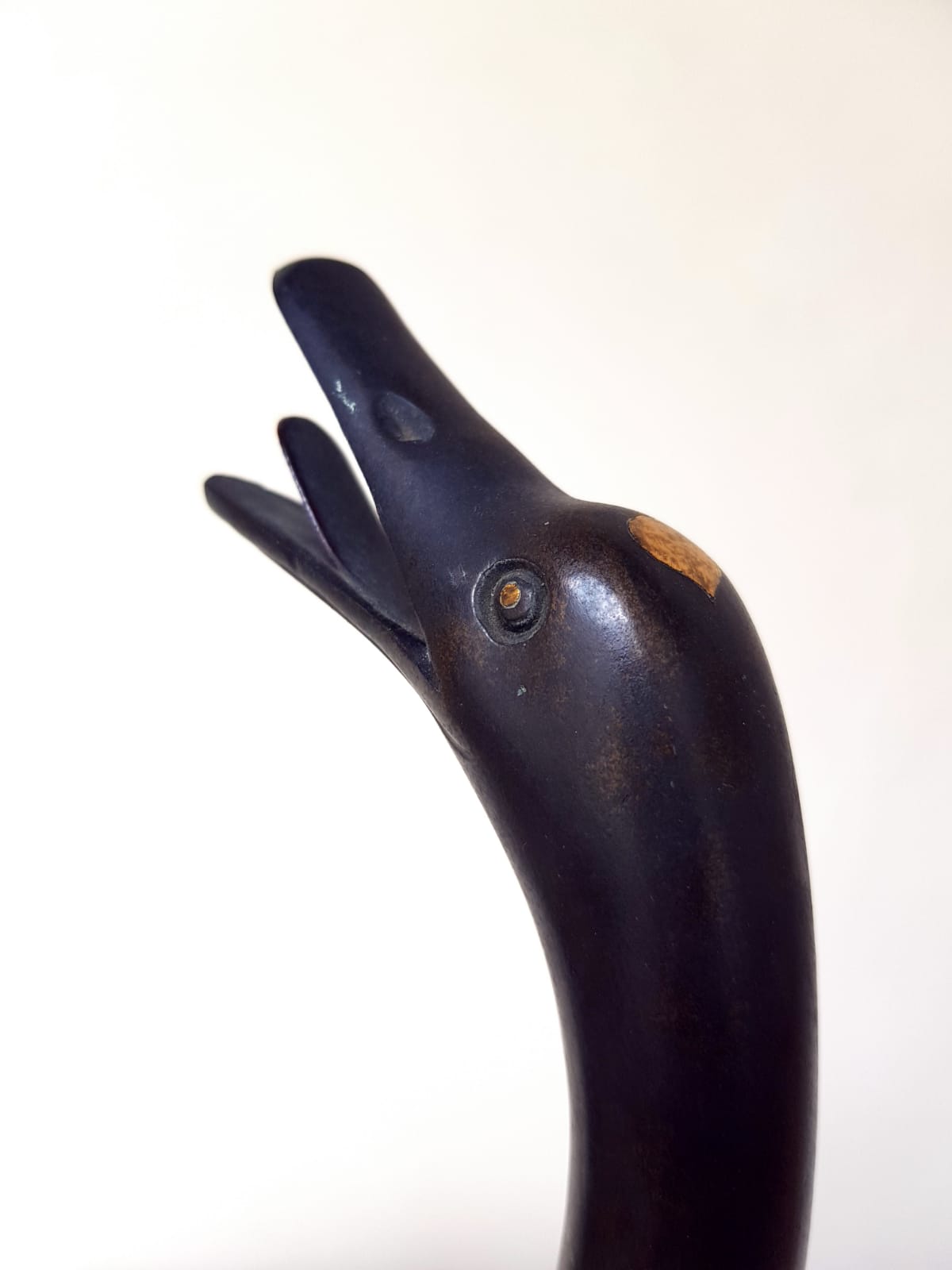 Large Antique Japanese Bronze Goose Incense Burner (Koro), Meiji Period, late 19th Century