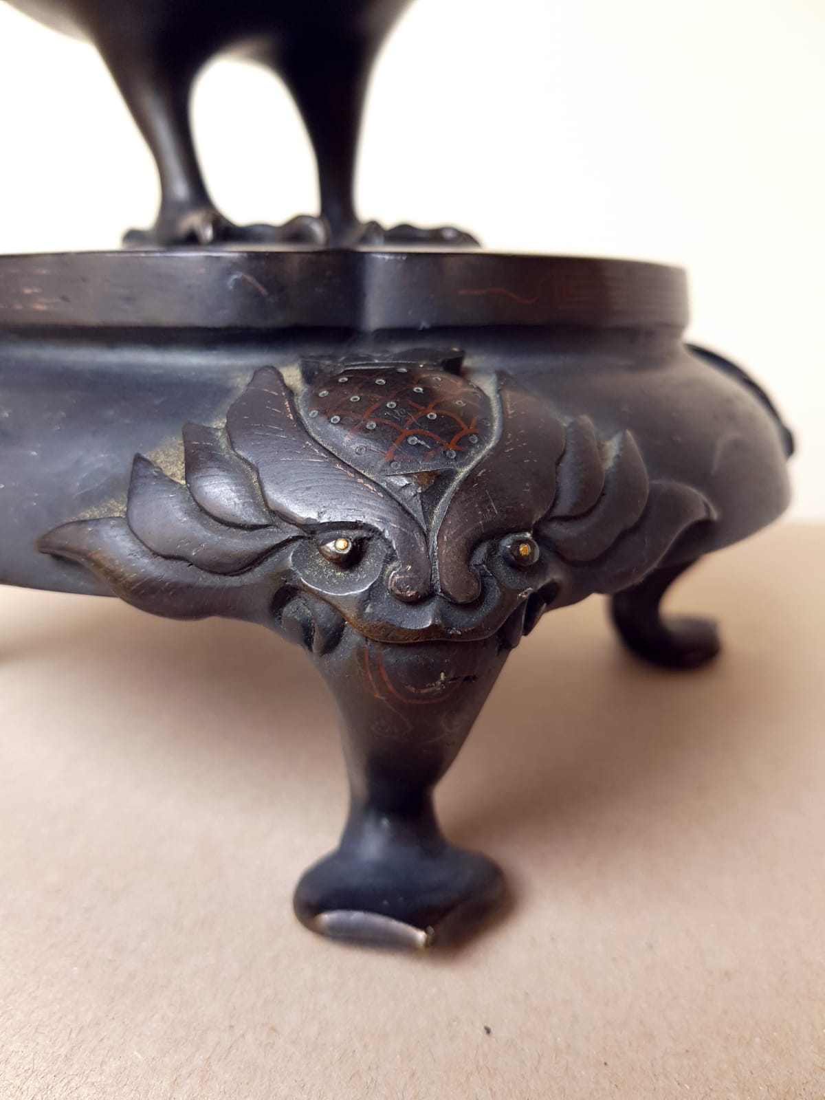 Large Antique Japanese Bronze Goose Incense Burner (Koro), Meiji Period, late 19th Century