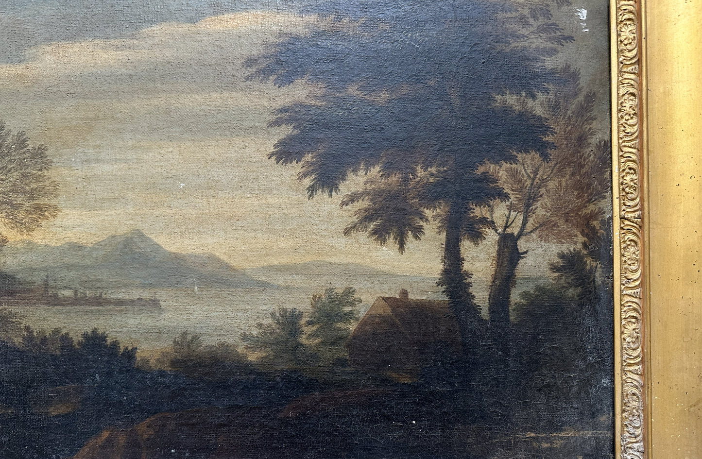 Manner of Domenico Zampieri, called il Domenichino, Landscape with the Expulsion of Hagar, Oil on Canvas, Italy, 17th Century