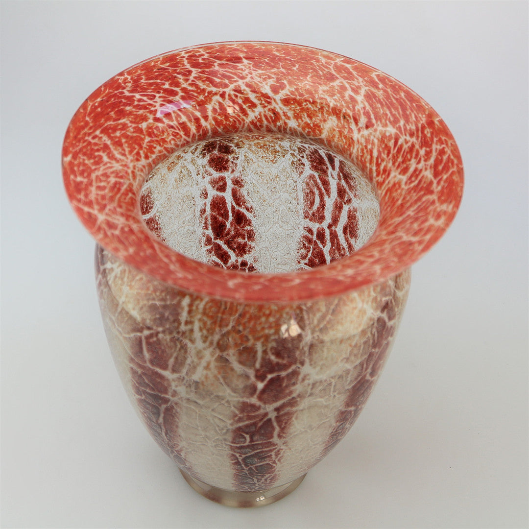 Art Deco WMF Ikora Glass Vase, Designed by Karl Wiedmann, Germany 1930s