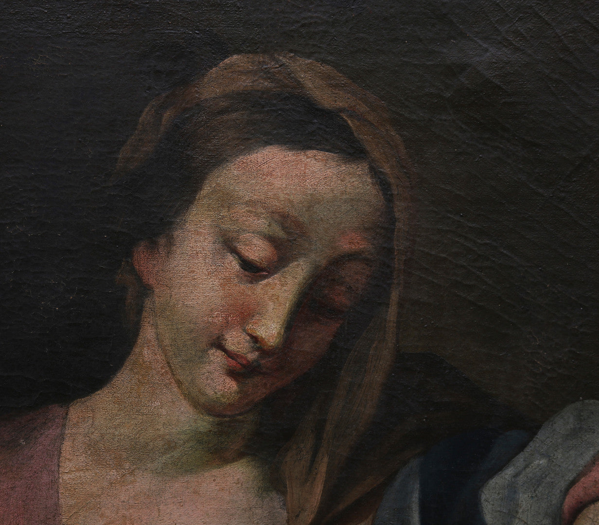 "Madonna And Child", Oil on Canvas, Italian School, 18th Century
