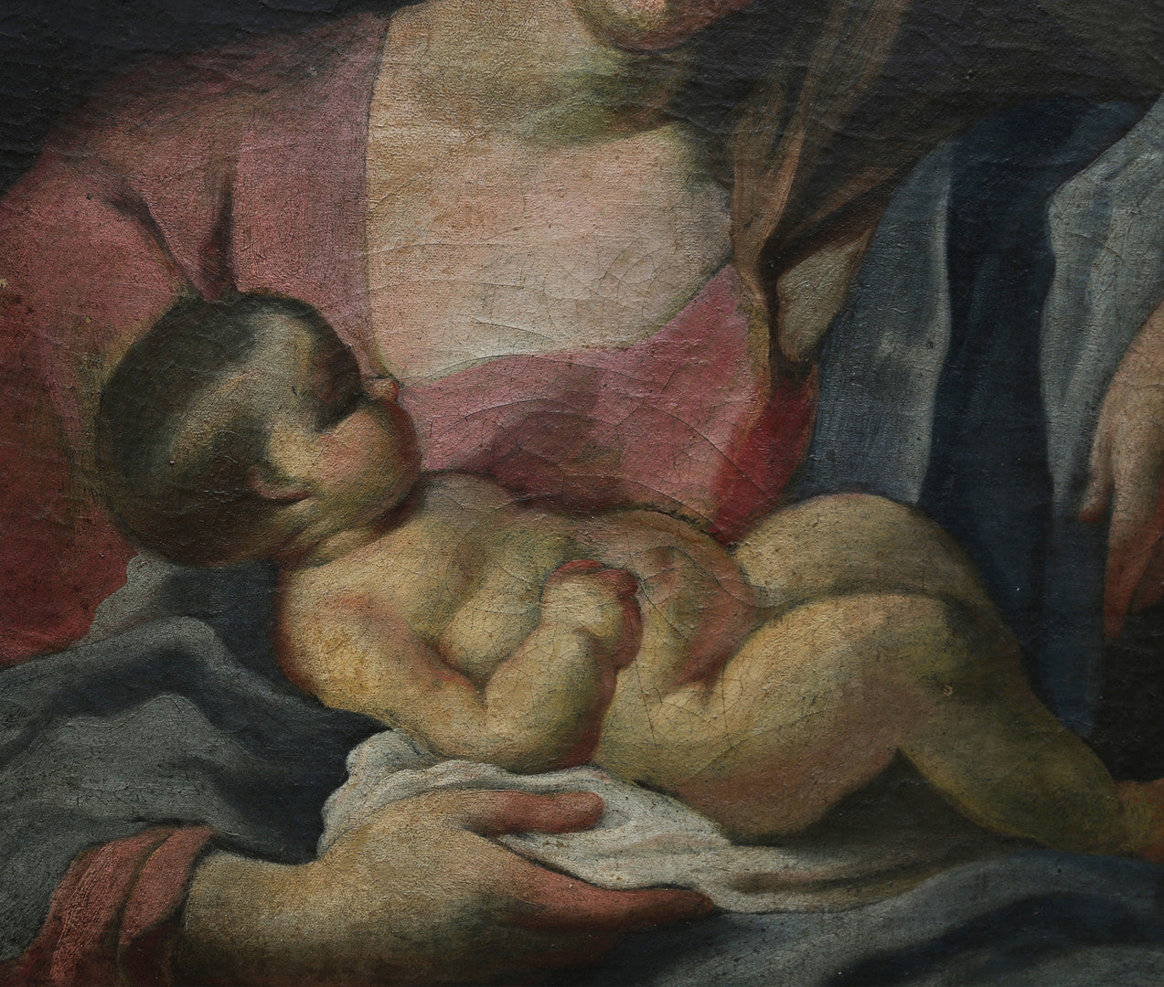 "Madonna And Child", Oil on Canvas, Italian School, 18th Century