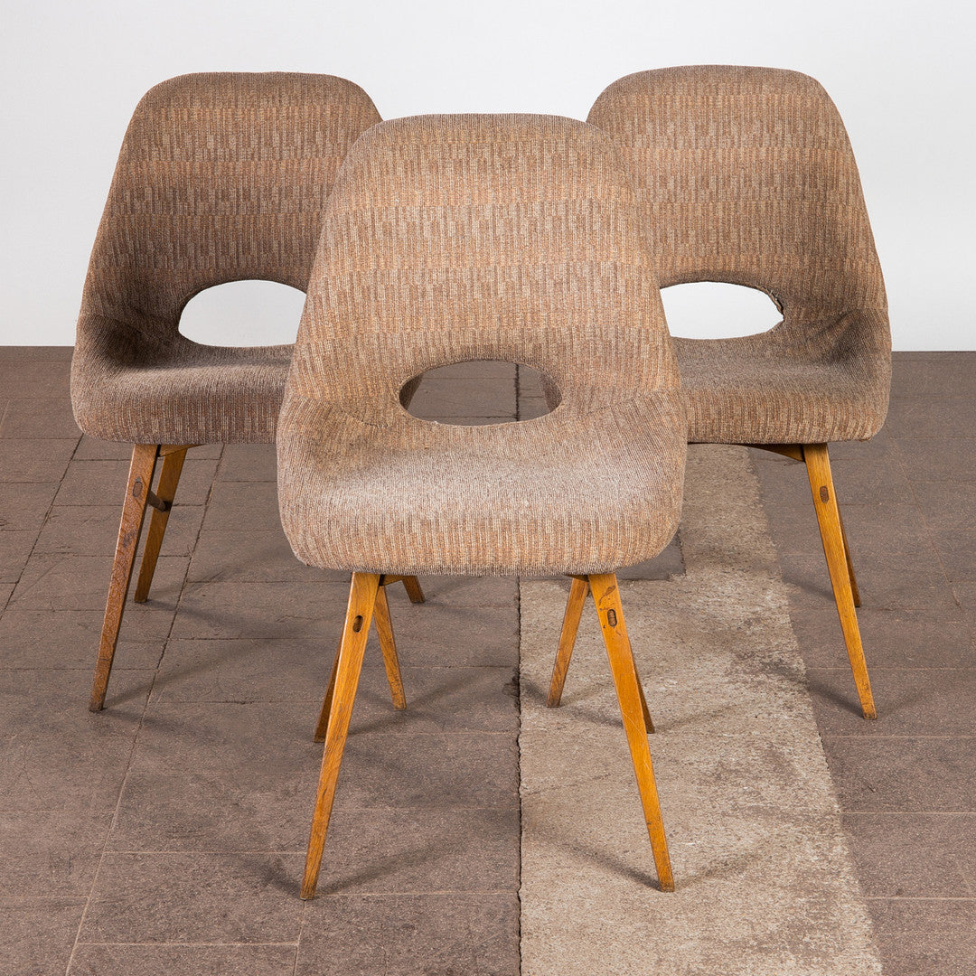 Set of 3 Vintage Dining Chairs, Czechoslovakia, 1960s