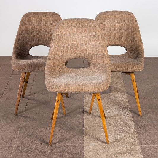 Set of 3 Vintage Dining Chairs, Czechoslovakia, 1960s